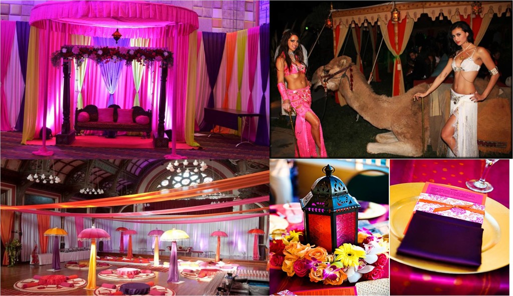 The Rajasthani+moroccan wedding decor theme fusion