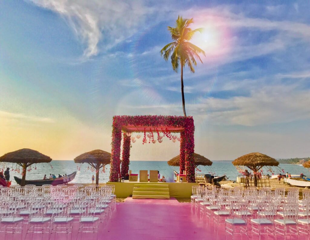 beach wedding in kerala