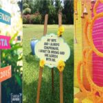 Mehendi: Directional sign, entrance decor, props