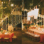 Reception: Table setting, lights, lanterns