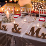 Reception: Bride & Groom table decor