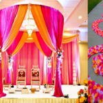 Wedding: Mandap, floral aisle, seating, lighting